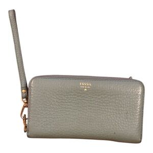 FOSSIL blue Leather Wristlet
